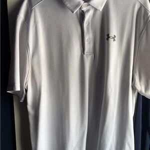 Under Armour Men's White Polo Shirt sz xl